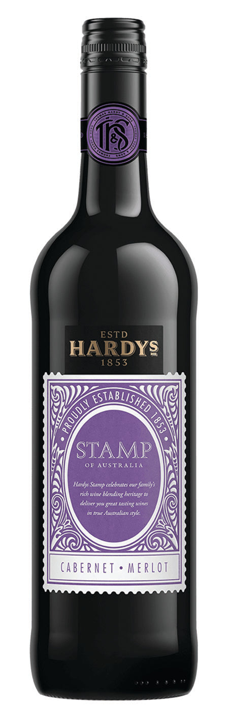 Hardys Stamp Cabernet Merlot, South Eastern Australia.