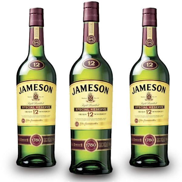 Case of 3 Jameson 12 Year Old Special Reserve Blended Irish Whiskey